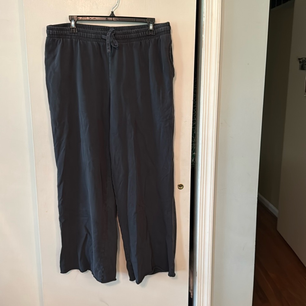 H&M Black Flared French Terry Lounge Pants